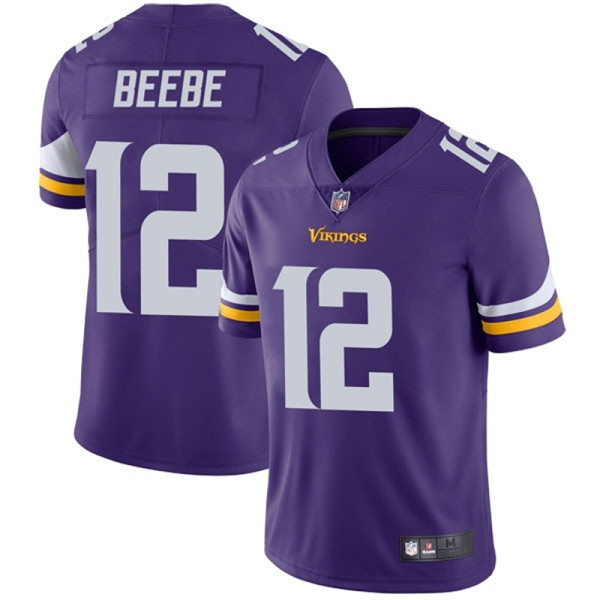 Men's Minnesota Vikings #12 Chad Beebe Purple Vapor Untouchable Limited Stitched NFL Jersey